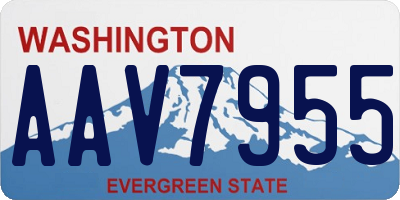 WA license plate AAV7955