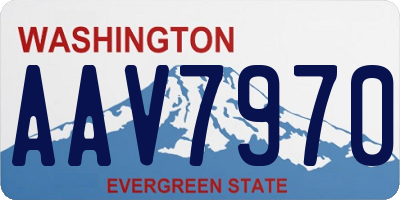WA license plate AAV7970