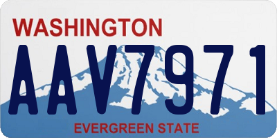 WA license plate AAV7971