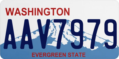 WA license plate AAV7979