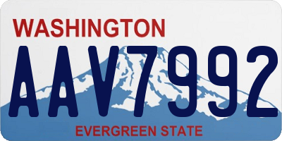 WA license plate AAV7992