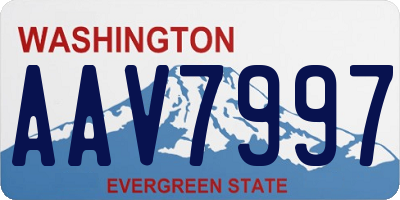 WA license plate AAV7997
