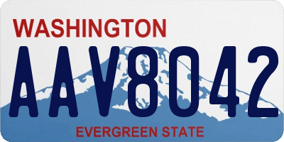 WA license plate AAV8042