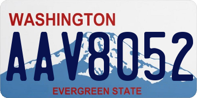 WA license plate AAV8052