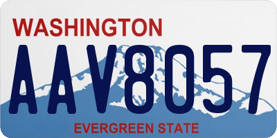WA license plate AAV8057