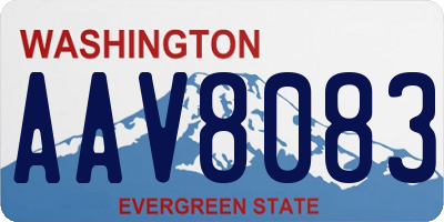WA license plate AAV8083