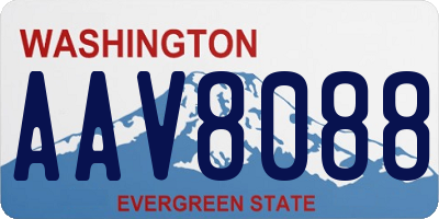 WA license plate AAV8088