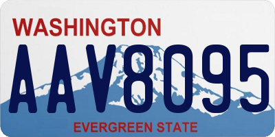 WA license plate AAV8095