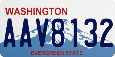 WA license plate AAV8132