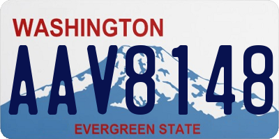 WA license plate AAV8148