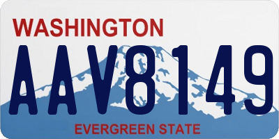 WA license plate AAV8149