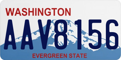 WA license plate AAV8156
