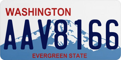 WA license plate AAV8166