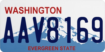 WA license plate AAV8169