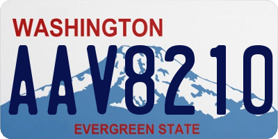 WA license plate AAV8210