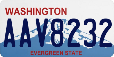 WA license plate AAV8232