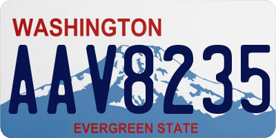 WA license plate AAV8235