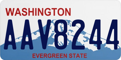 WA license plate AAV8244