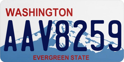 WA license plate AAV8259