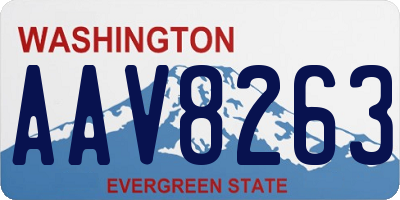 WA license plate AAV8263
