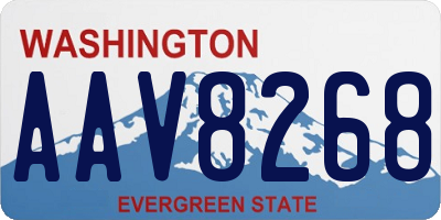 WA license plate AAV8268