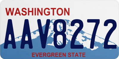 WA license plate AAV8272