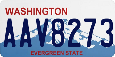 WA license plate AAV8273