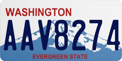 WA license plate AAV8274