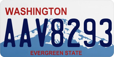 WA license plate AAV8293