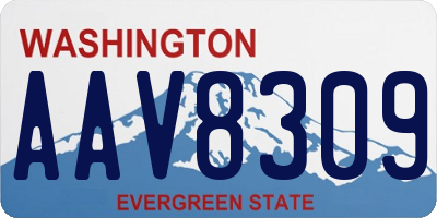 WA license plate AAV8309