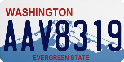 WA license plate AAV8319
