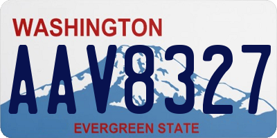 WA license plate AAV8327