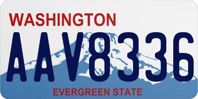 WA license plate AAV8336