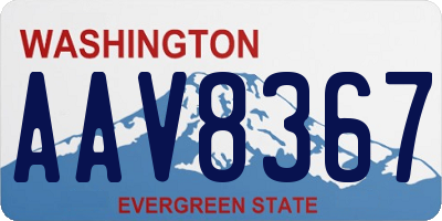 WA license plate AAV8367