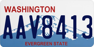 WA license plate AAV8413