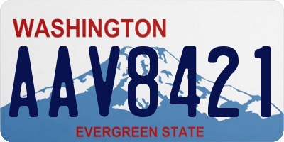 WA license plate AAV8421
