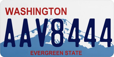WA license plate AAV8444