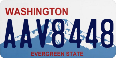 WA license plate AAV8448