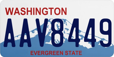 WA license plate AAV8449