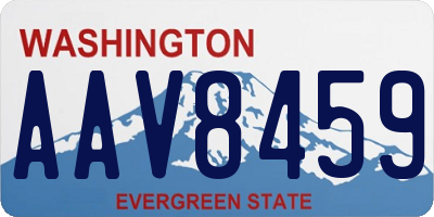 WA license plate AAV8459