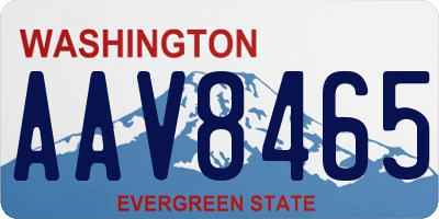 WA license plate AAV8465
