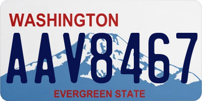WA license plate AAV8467