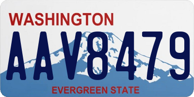 WA license plate AAV8479