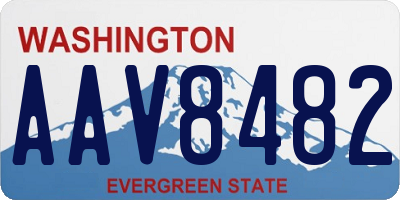 WA license plate AAV8482