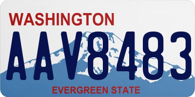 WA license plate AAV8483