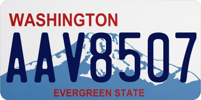WA license plate AAV8507