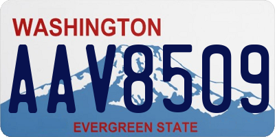 WA license plate AAV8509
