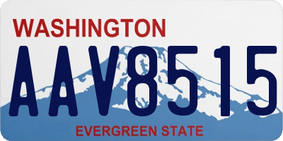 WA license plate AAV8515