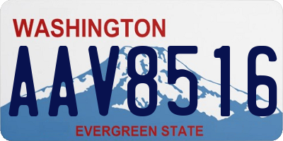 WA license plate AAV8516