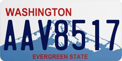 WA license plate AAV8517